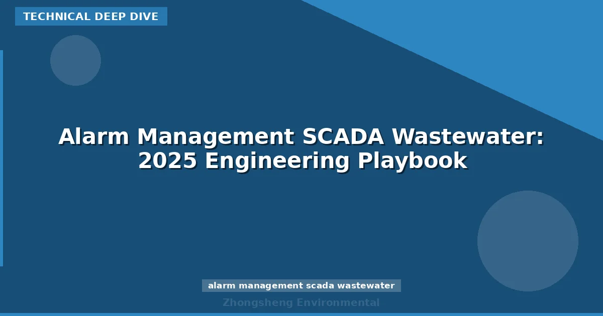Alarm Management SCADA Wastewater: 2025 Engineering Playbook
