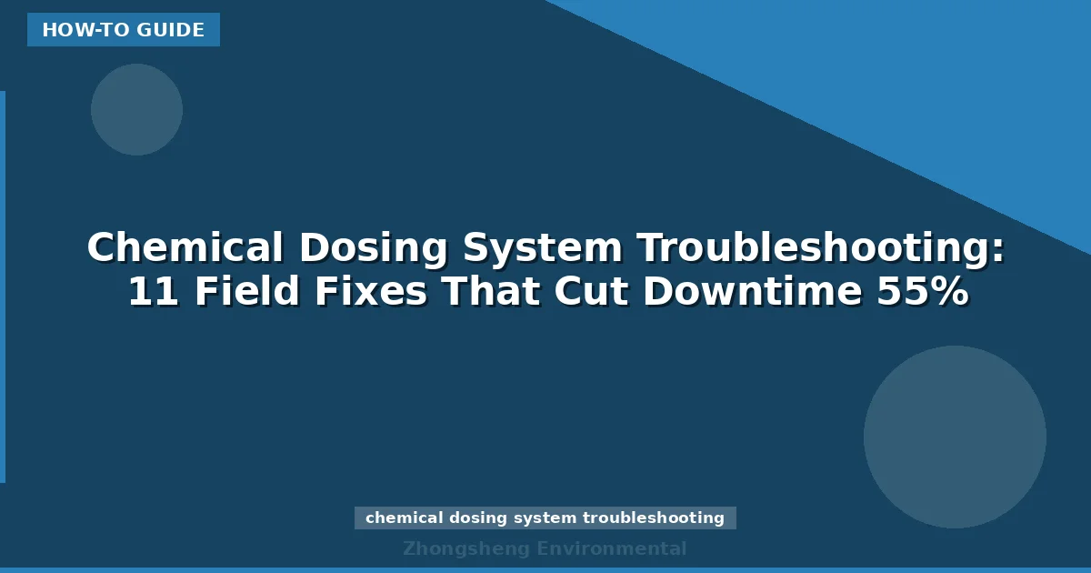 Chemical Dosing System Troubleshooting: 11 Field Fixes That Cut Downtime 55%