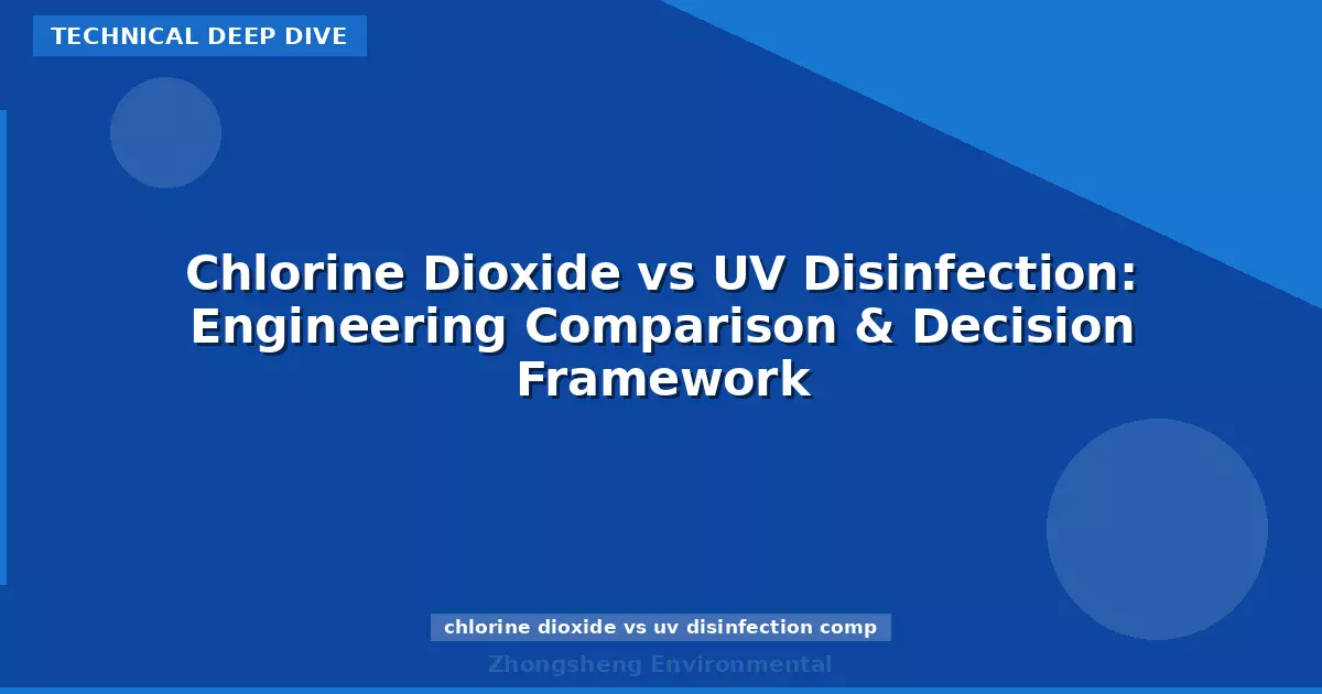 Chlorine Dioxide vs UV Disinfection: Engineering Comparison & Decision Framework