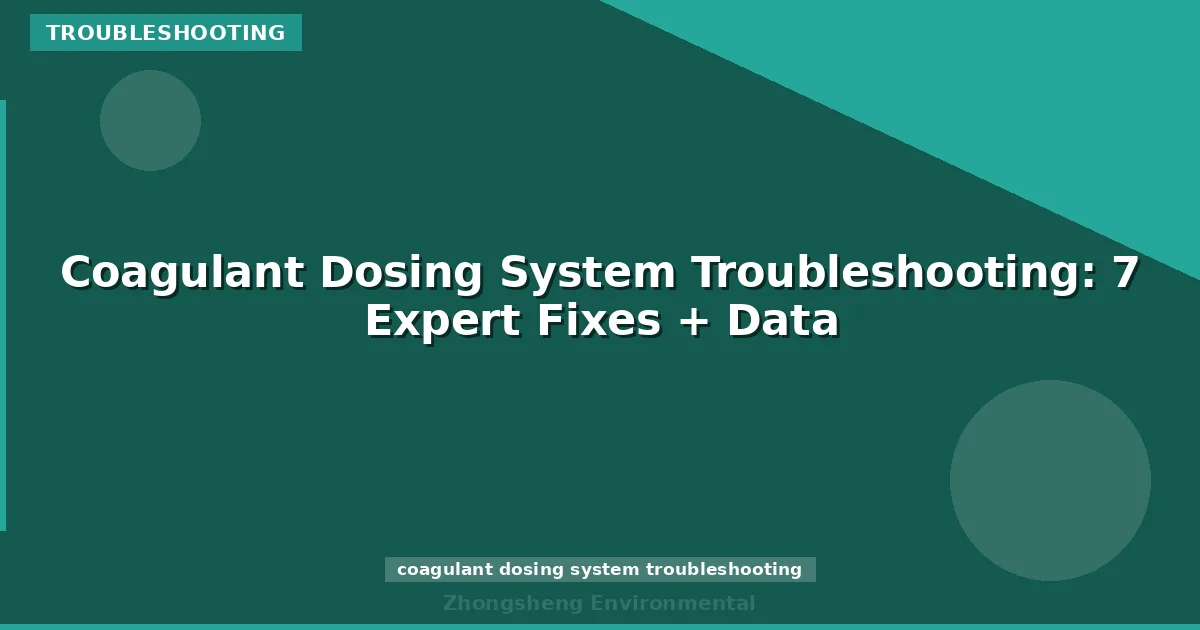 Coagulant Dosing System Troubleshooting: 7 Expert Fixes + Data