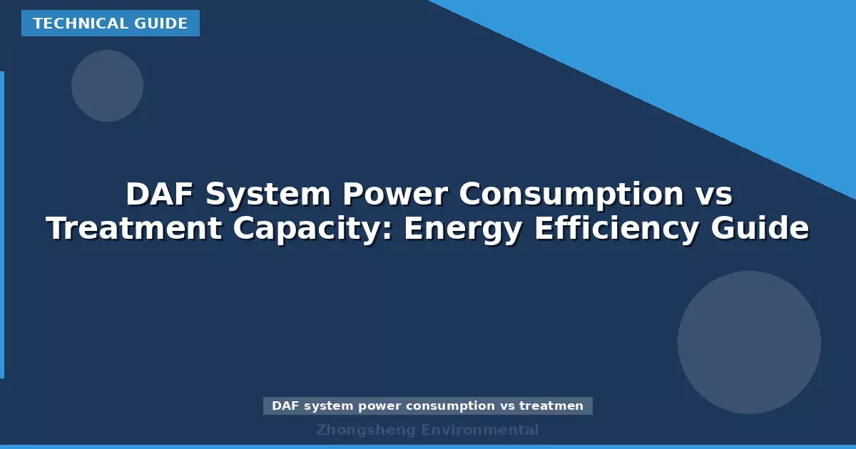 DAF System Power Consumption vs Treatment Capacity: Energy Efficiency Guide