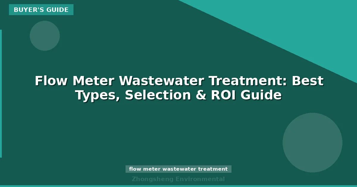 Flow Meter Wastewater Treatment: Best Types, Selection & ROI Guide