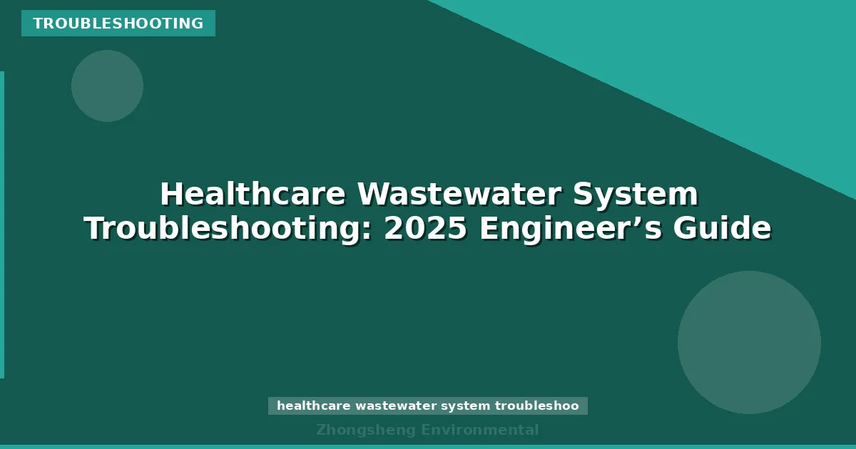 Healthcare Wastewater System Troubleshooting: 2025 Engineer’s Guide