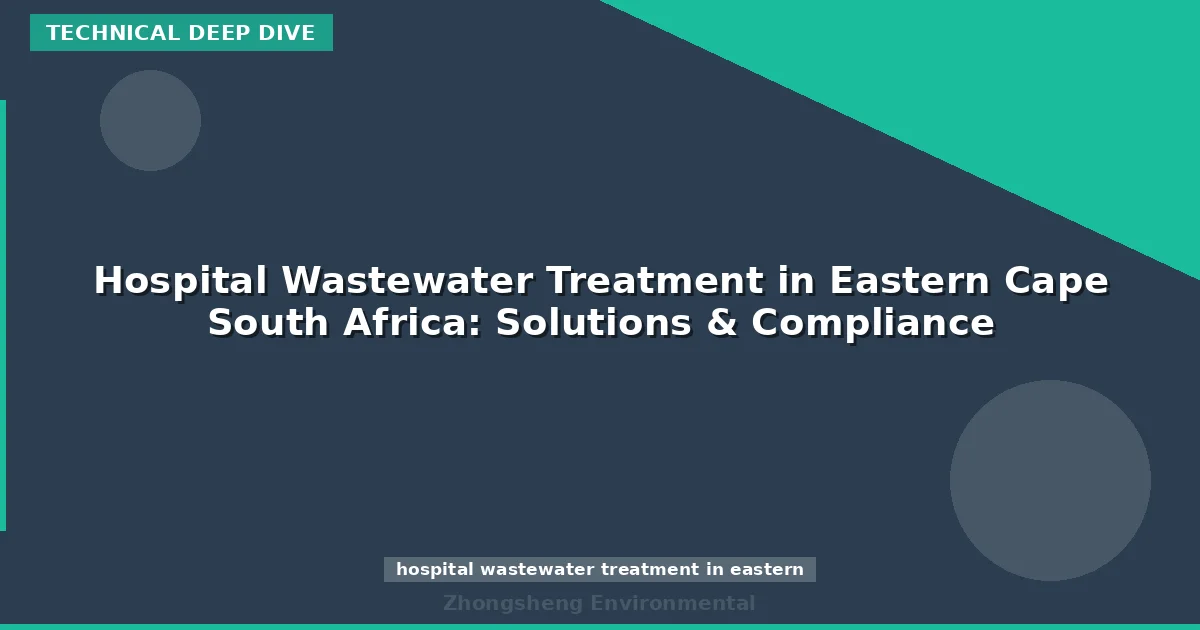 Hospital Wastewater Treatment in Eastern Cape South Africa: Solutions & Compliance