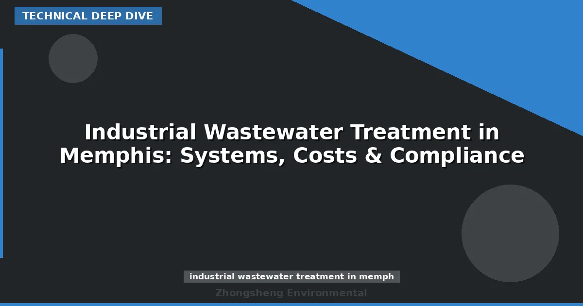 Industrial Wastewater Treatment in Memphis: Systems, Costs & Compliance
