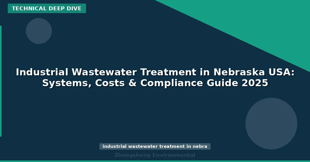 Industrial Wastewater Treatment in Nebraska USA: Systems, Costs & Compliance Guide 2025