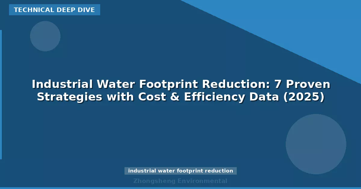 Industrial Water Footprint Reduction: 7 Proven Strategies with Cost & Efficiency Data (2025)