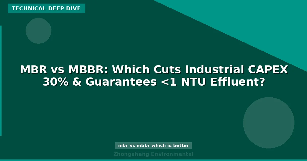 MBR vs MBBR: Which Cuts Industrial CAPEX 30% & Guarantees <1 NTU Effluent?