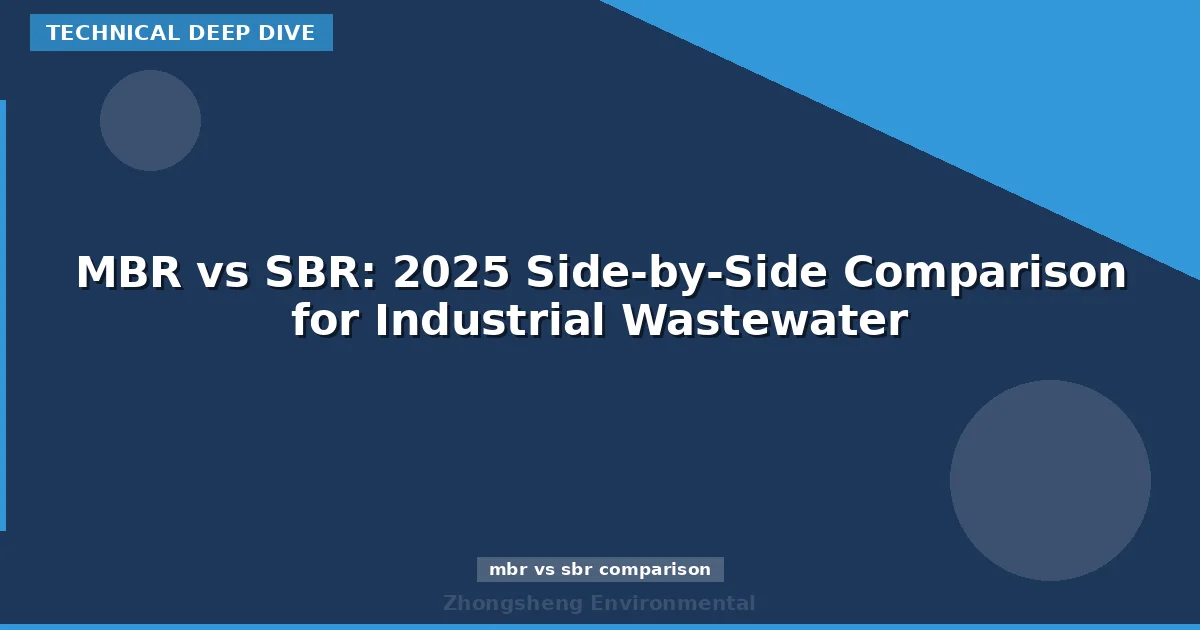 MBR vs SBR: 2025 Side-by-Side Comparison for Industrial Wastewater
