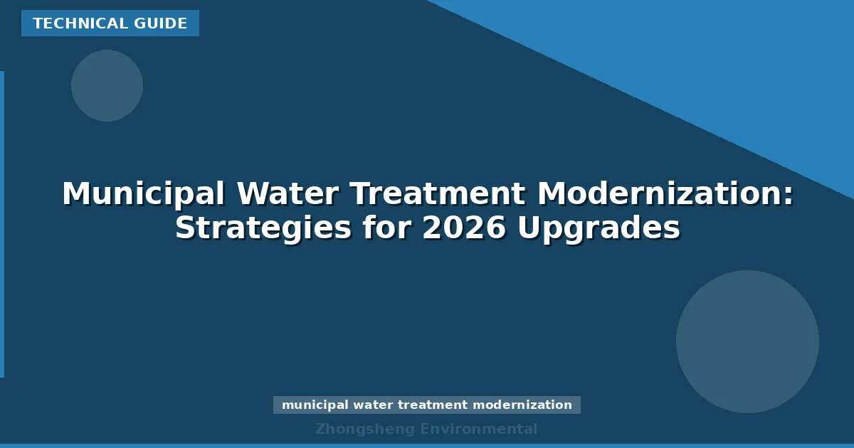 Municipal Water Treatment Modernization: Strategies for 2026 Upgrades