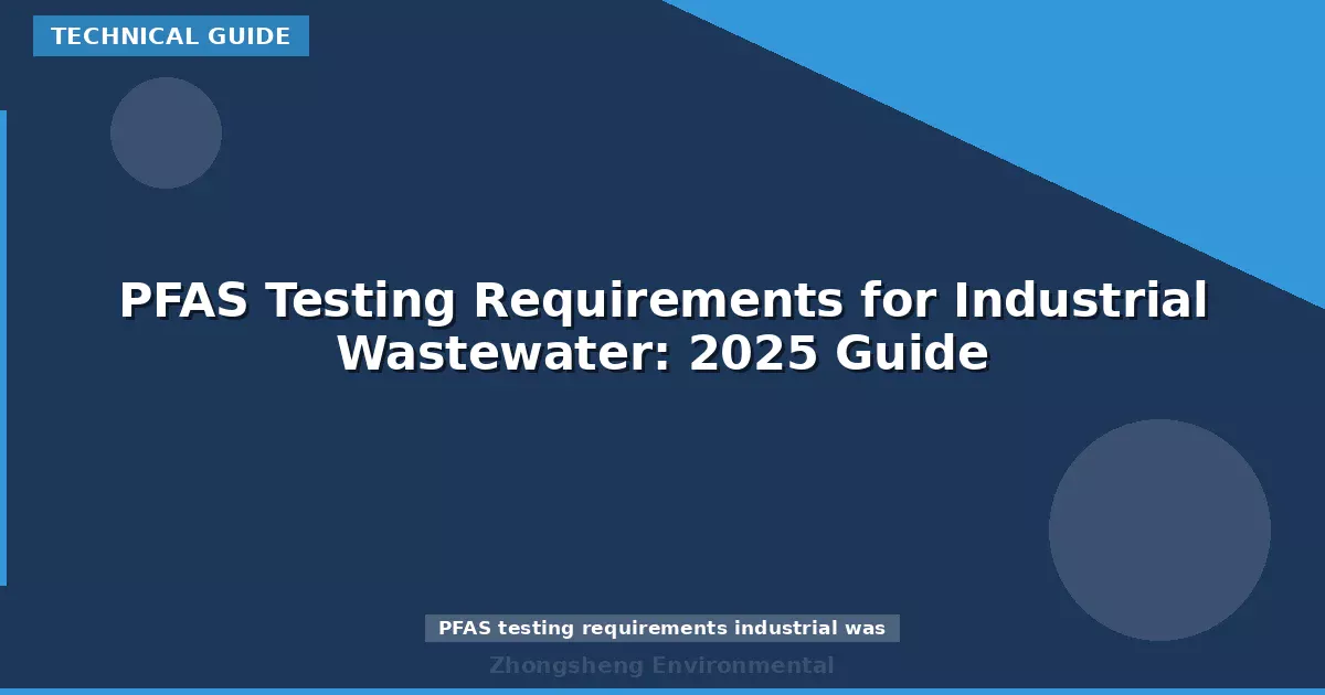 PFAS Testing Requirements for Industrial Wastewater: 2025 Guide