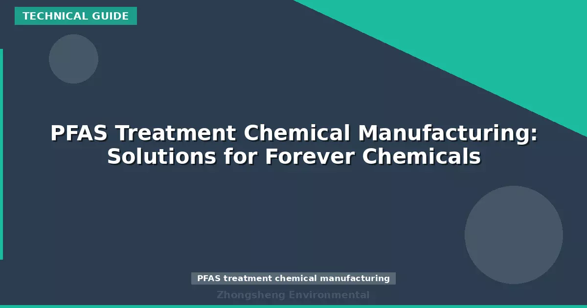 PFAS Treatment Chemical Manufacturing: Solutions for Forever Chemicals