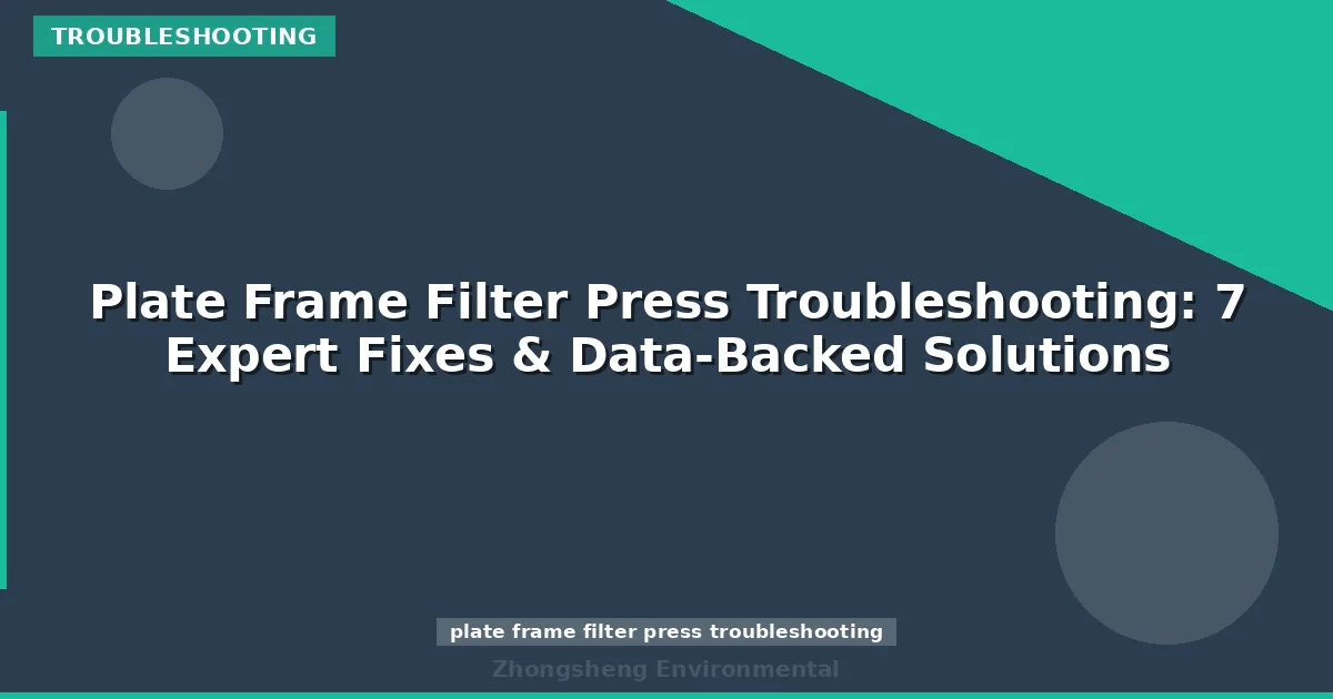Plate Frame Filter Press Troubleshooting: 7 Expert Fixes & Data-Backed Solutions