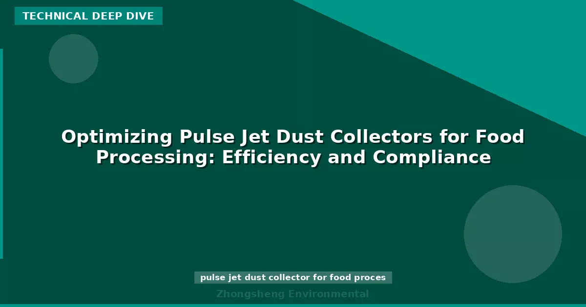 Optimizing Pulse Jet Dust Collectors for Food Processing: Efficiency and Compliance