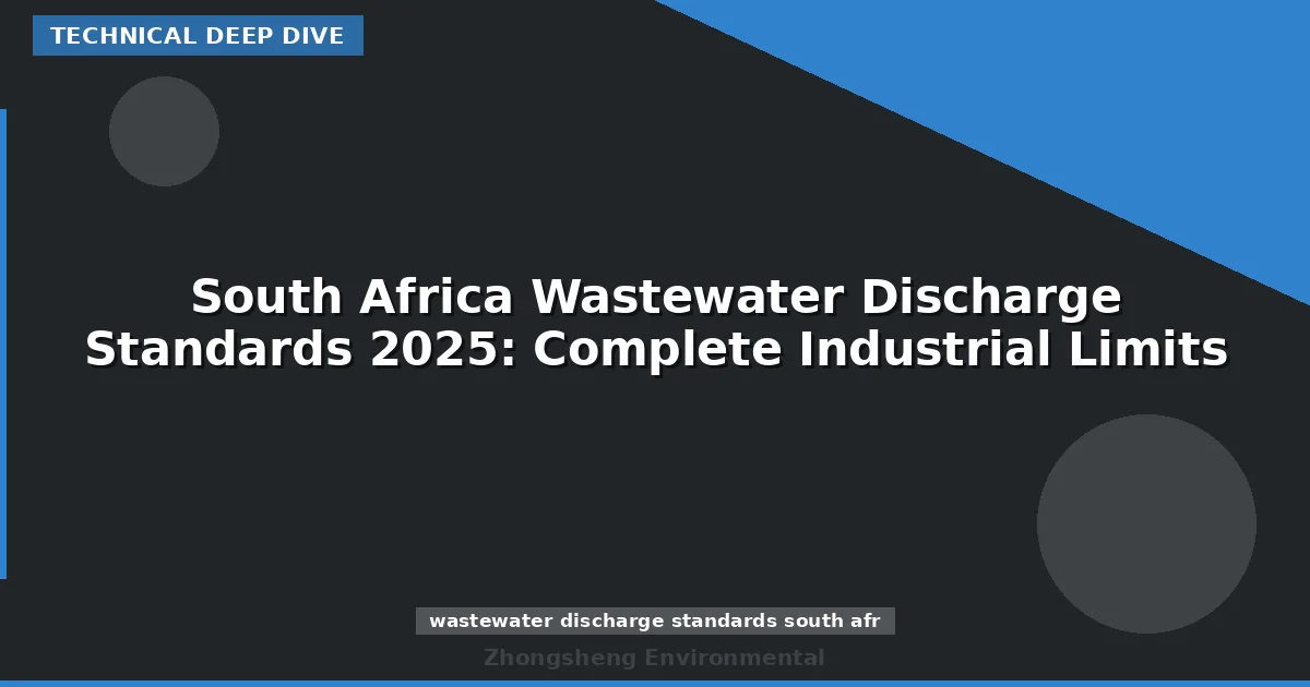 South Africa Wastewater Discharge Standards 2025: Complete Industrial Limits