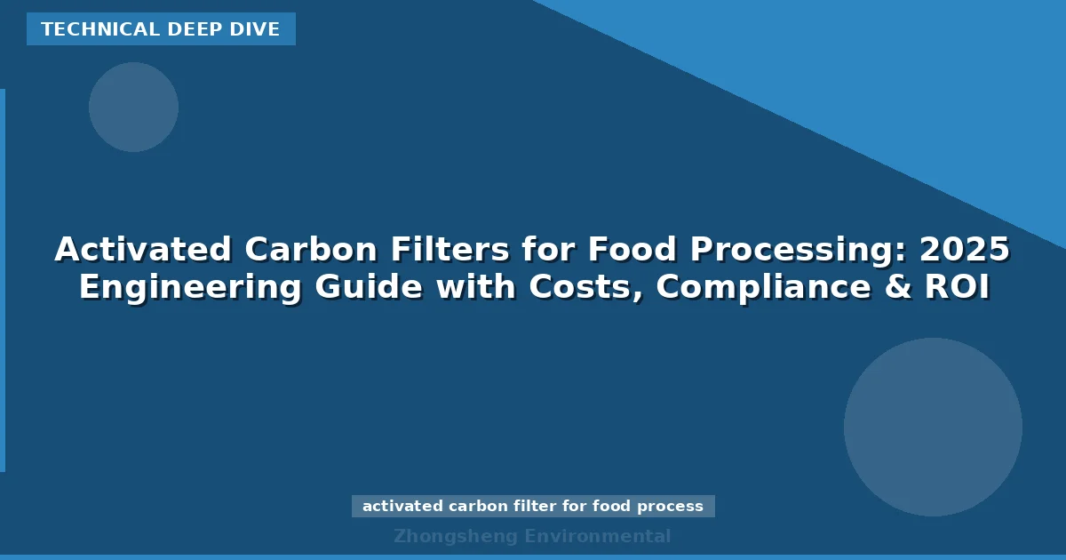 Activated Carbon Filters for Food Processing: 2025 Engineering Guide with Costs, Compliance & ROI
