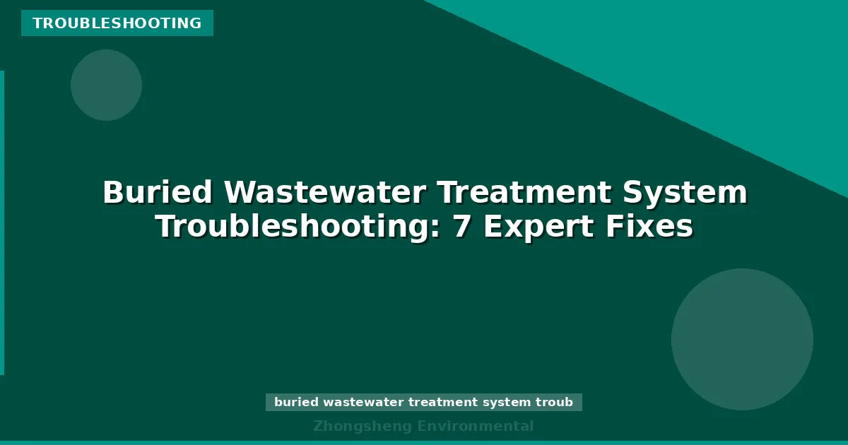 Buried Wastewater Treatment System Troubleshooting: 7 Expert Fixes