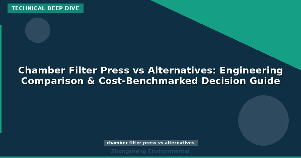 Chamber Filter Press vs Alternatives: Engineering Comparison & Cost-Benchmarked Decision Guide