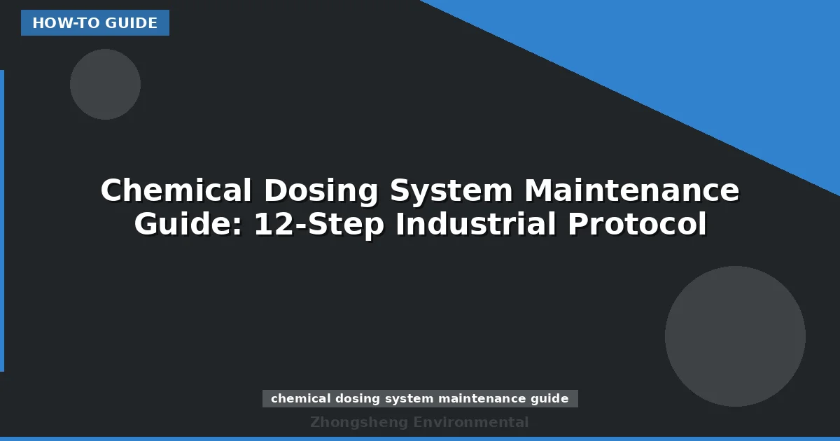 Chemical Dosing System Maintenance Guide: 12-Step Industrial Protocol