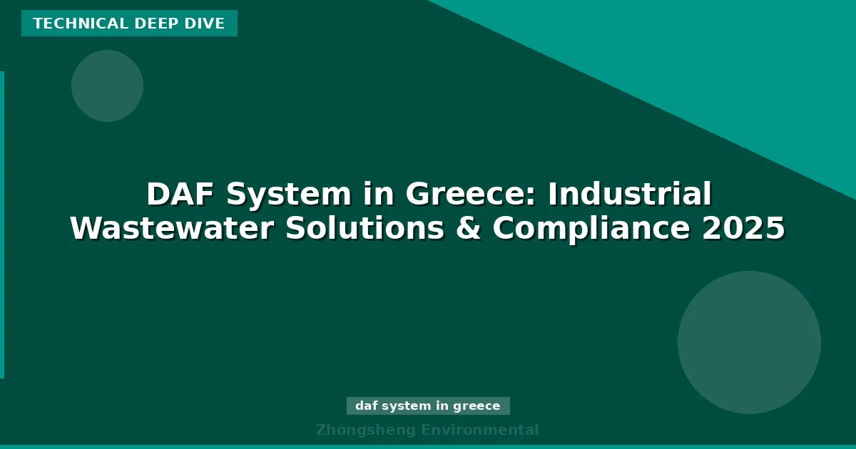 DAF System in Greece: Industrial Wastewater Solutions & Compliance 2025