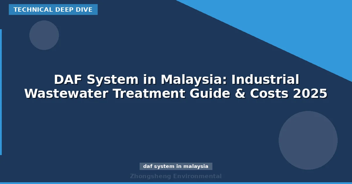 DAF System in Malaysia: Industrial Wastewater Treatment Guide & Costs 2025