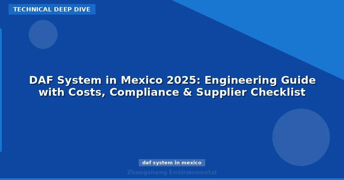 DAF System in Mexico 2025: Engineering Guide with Costs, Compliance & Supplier Checklist