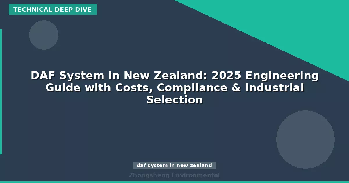 DAF System in New Zealand: 2025 Engineering Guide with Costs, Compliance & Industrial Selection