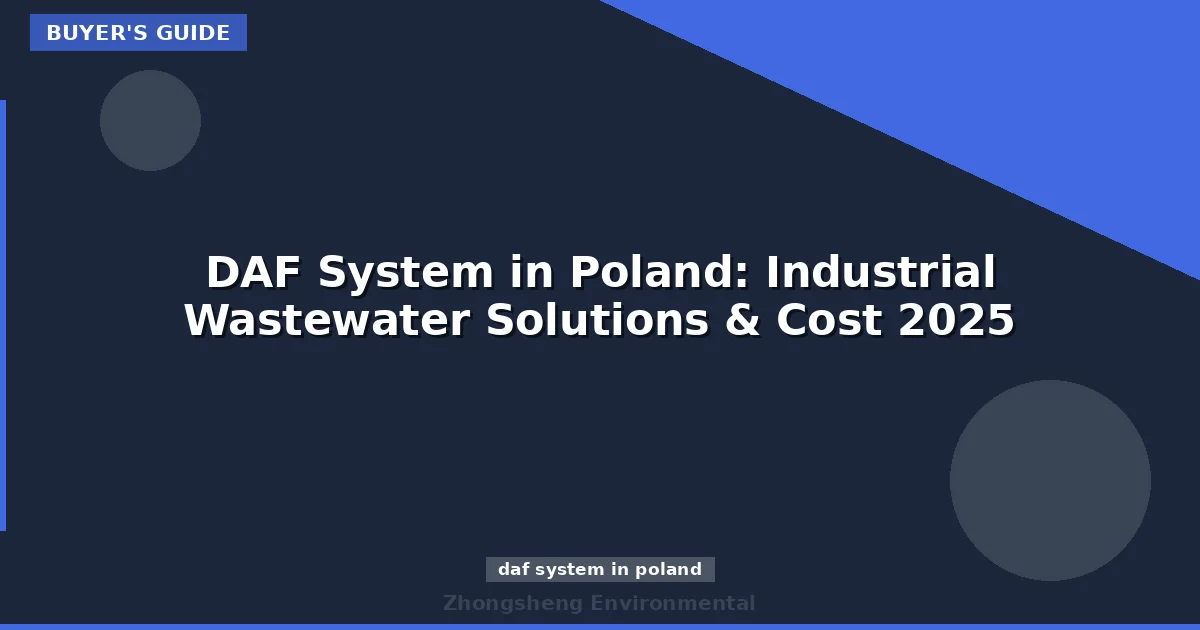DAF System in Poland: Industrial Wastewater Solutions & Cost 2025