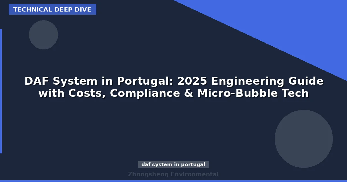 DAF System in Portugal: 2025 Engineering Guide with Costs, Compliance & Micro-Bubble Tech