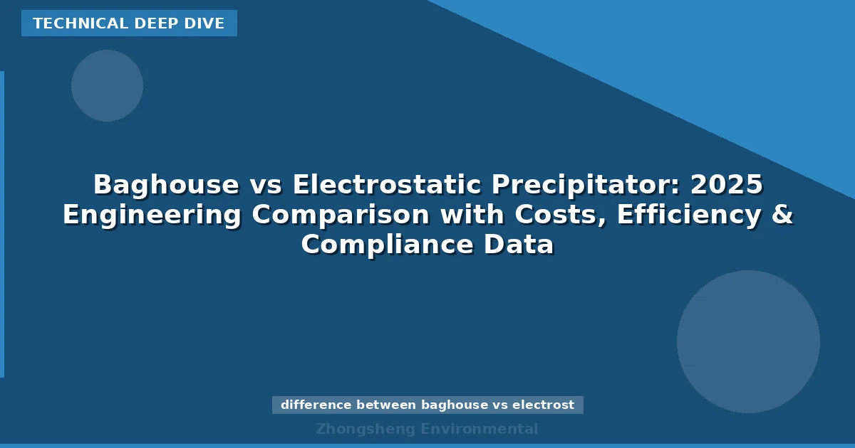 Baghouse vs Electrostatic Precipitator: 2025 Engineering Comparison with Costs, Efficiency & Compliance Data