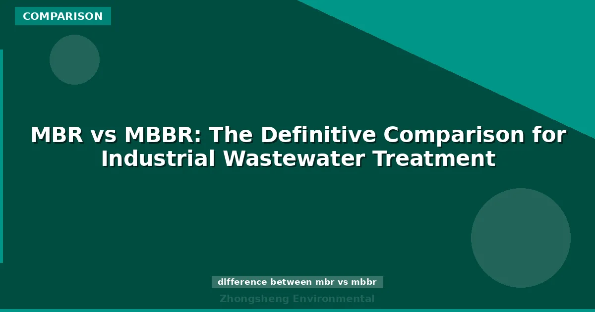 MBR vs MBBR: The Definitive Comparison for Industrial Wastewater Treatment