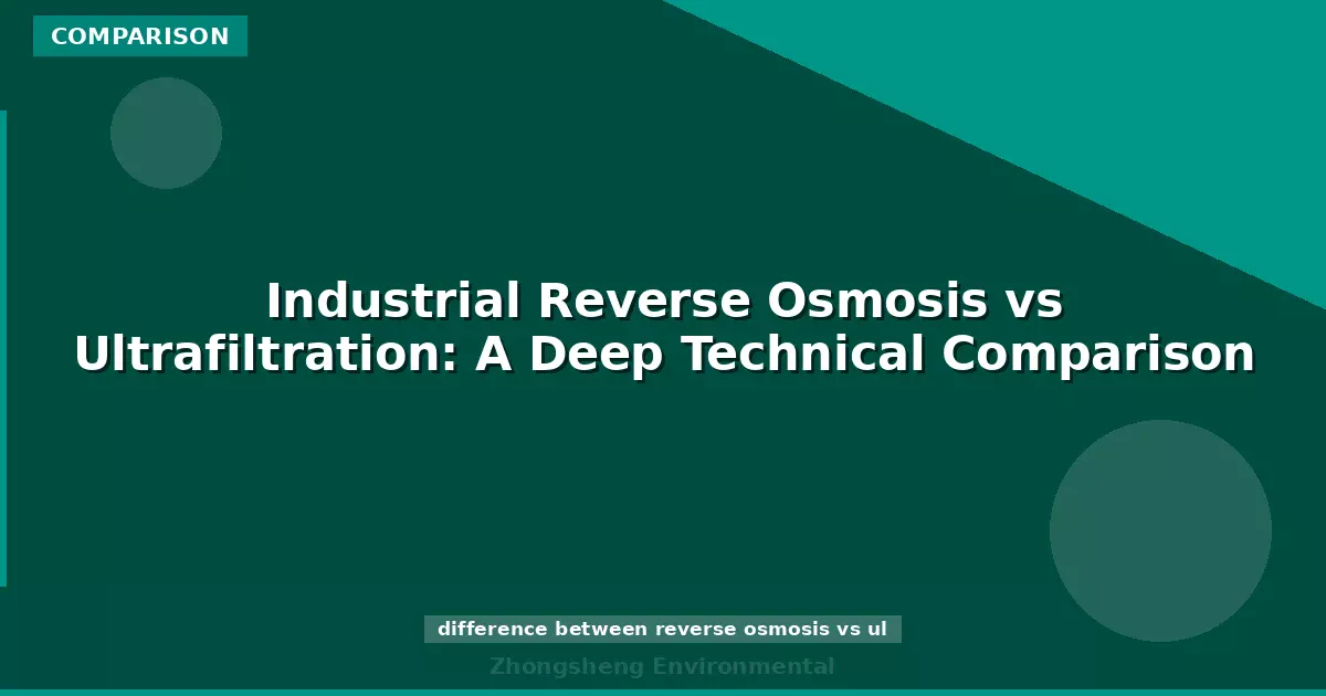 Industrial Reverse Osmosis vs Ultrafiltration: A Deep Technical Comparison