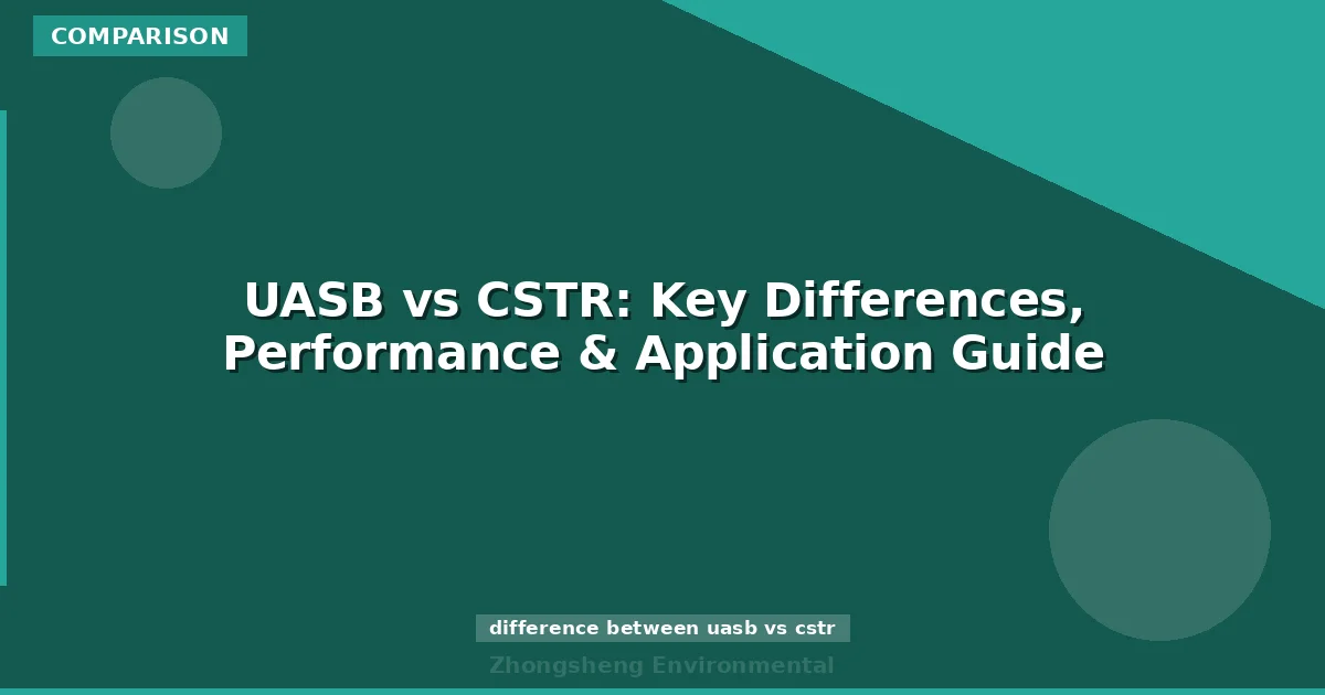 UASB vs CSTR: Key Differences, Performance & Application Guide