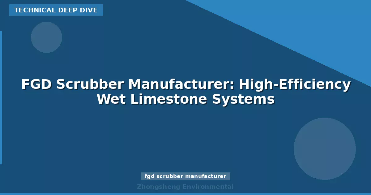 FGD Scrubber Manufacturer: High-Efficiency Wet Limestone Systems