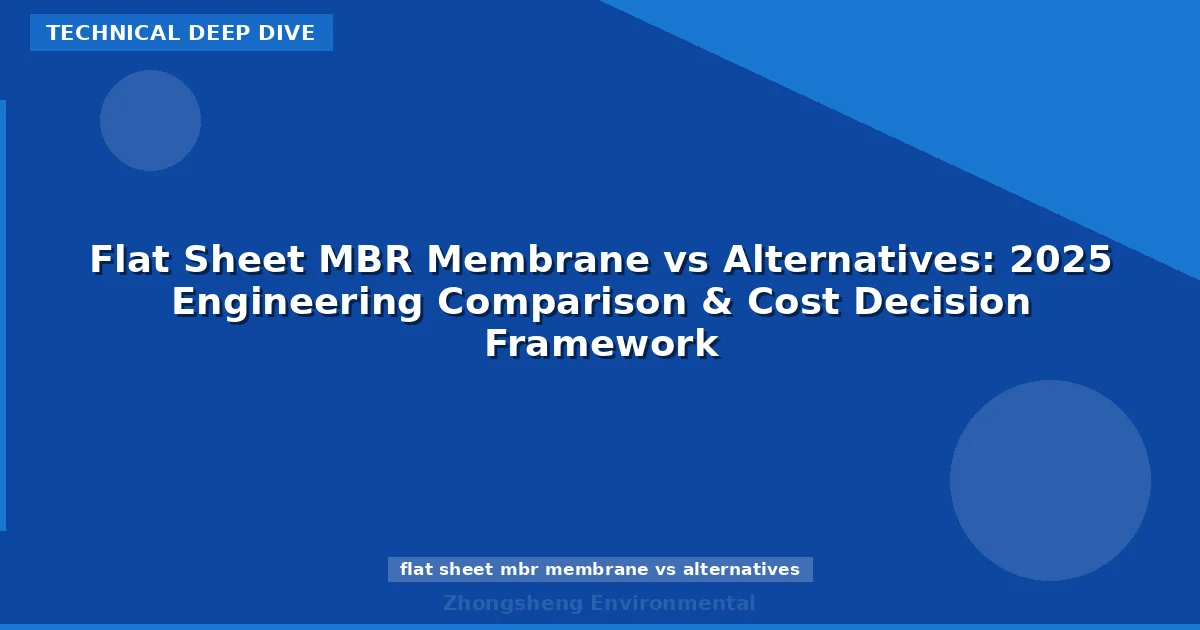 Flat Sheet MBR Membrane vs Alternatives: 2025 Engineering Comparison & Cost Decision Framework