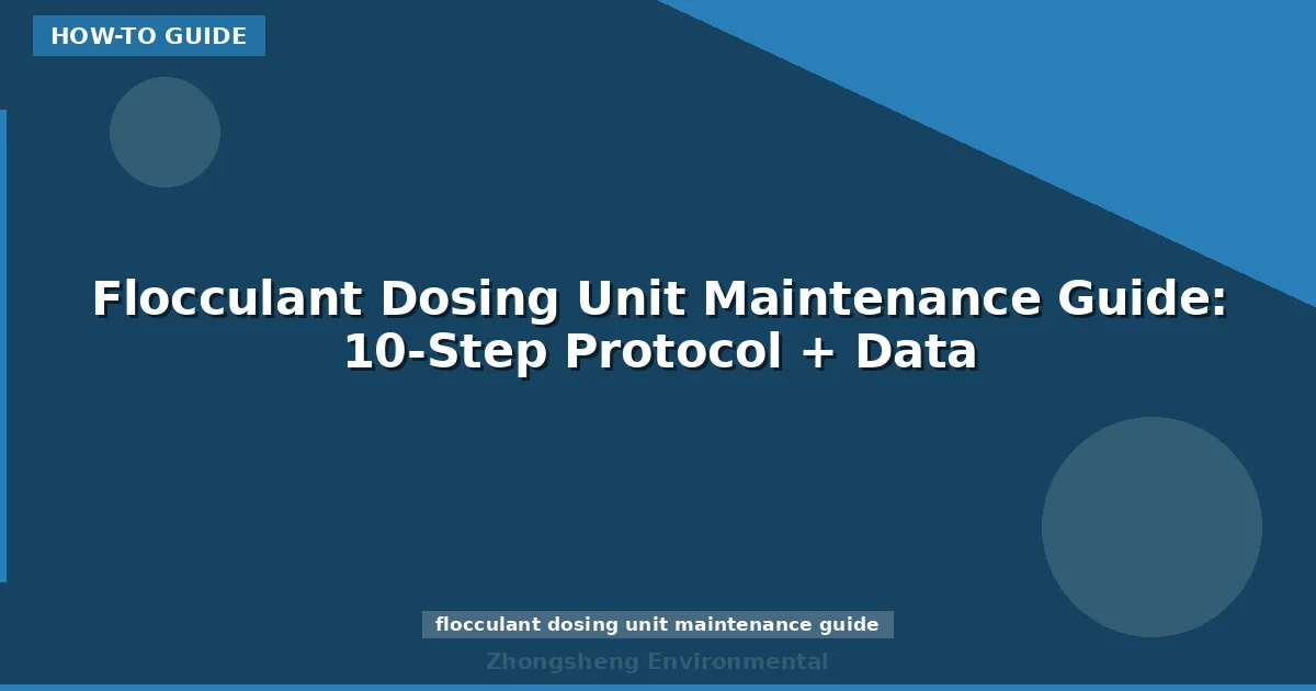 Flocculant Dosing Unit Maintenance Guide: 10-Step Protocol + Data