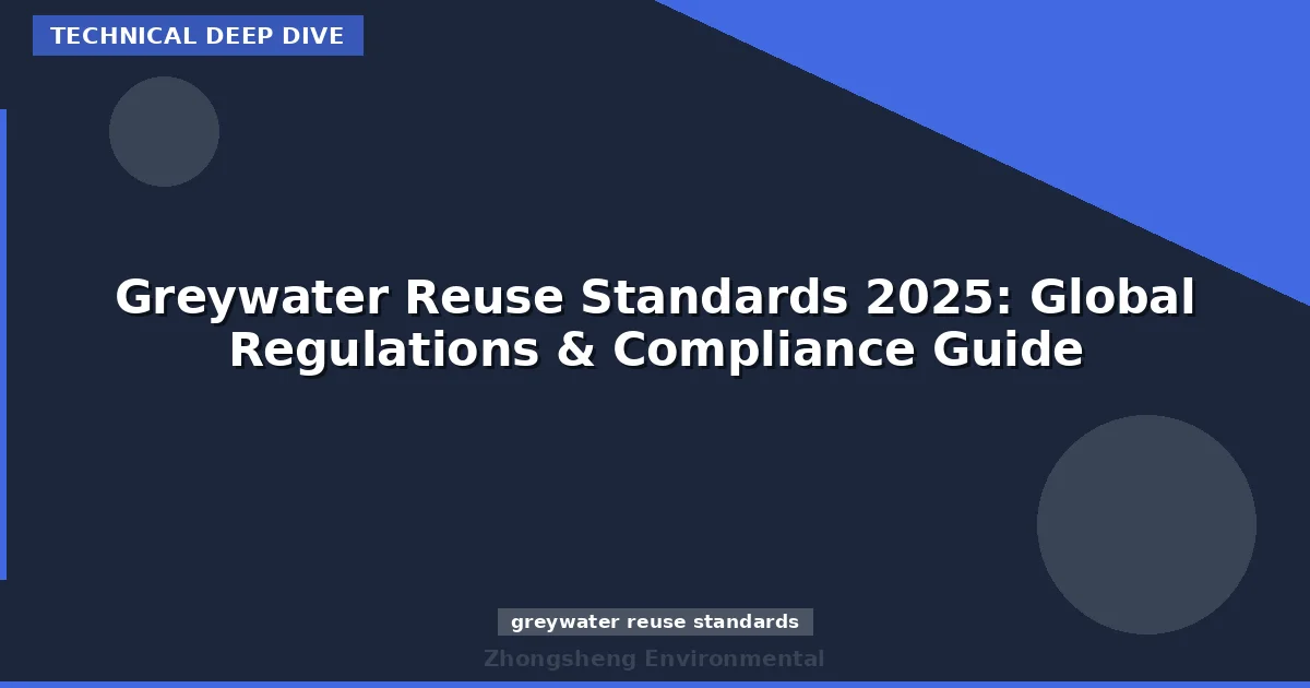 Greywater Reuse Standards 2025: Global Regulations & Compliance Guide