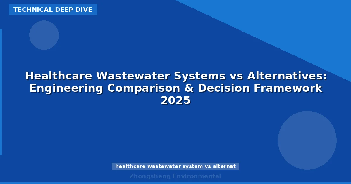 Healthcare Wastewater Systems vs Alternatives: Engineering Comparison & Decision Framework 2025