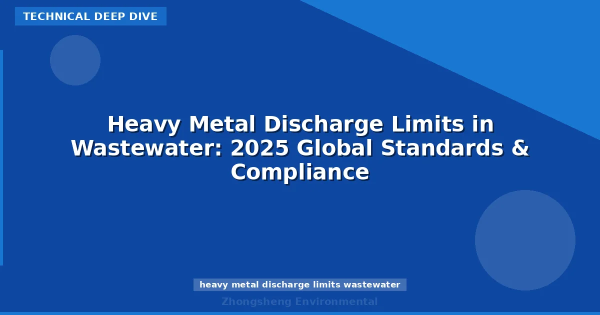 Heavy Metal Discharge Limits in Wastewater: 2025 Global Standards & Compliance