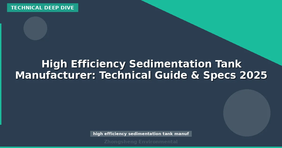 High Efficiency Sedimentation Tank Manufacturer: Technical Guide & Specs 2025