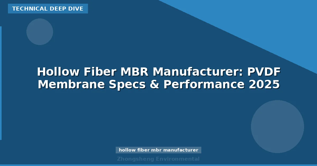 Hollow Fiber MBR Manufacturer: PVDF Membrane Specs & Performance 2025