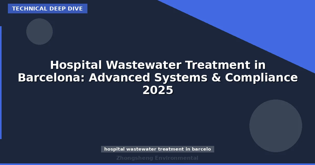 Hospital Wastewater Treatment in Barcelona: Advanced Systems & Compliance 2025