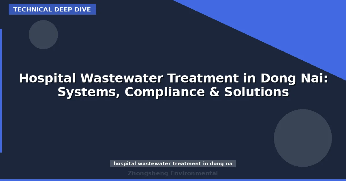 Hospital Wastewater Treatment in Dong Nai: Systems, Compliance & Solutions