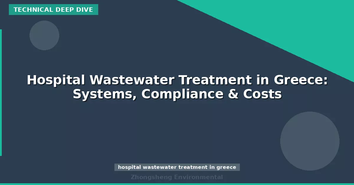 Hospital Wastewater Treatment in Greece: Systems, Compliance & Costs