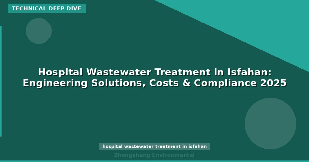 Hospital Wastewater Treatment in Isfahan: Engineering Solutions, Costs & Compliance 2025