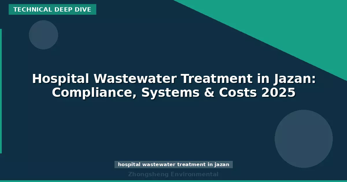 Hospital Wastewater Treatment in Jazan: Compliance, Systems & Costs 2025
