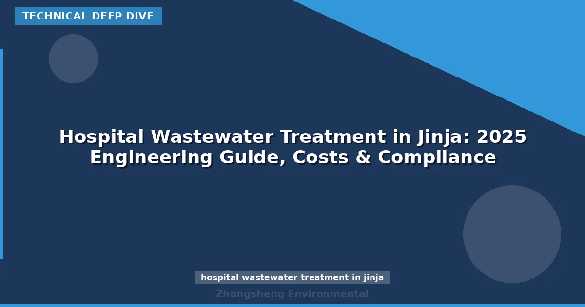 Hospital Wastewater Treatment in Jinja: 2025 Engineering Guide, Costs & Compliance