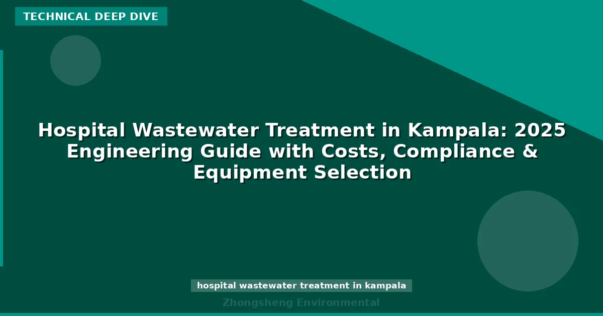 Hospital Wastewater Treatment in Kampala: 2025 Engineering Guide with Costs, Compliance & Equipment Selection