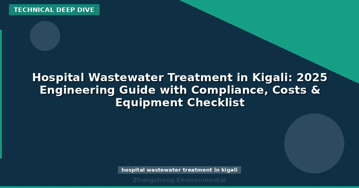 Hospital Wastewater Treatment in Kigali: 2025 Engineering Guide with Compliance, Costs & Equipment Checklist