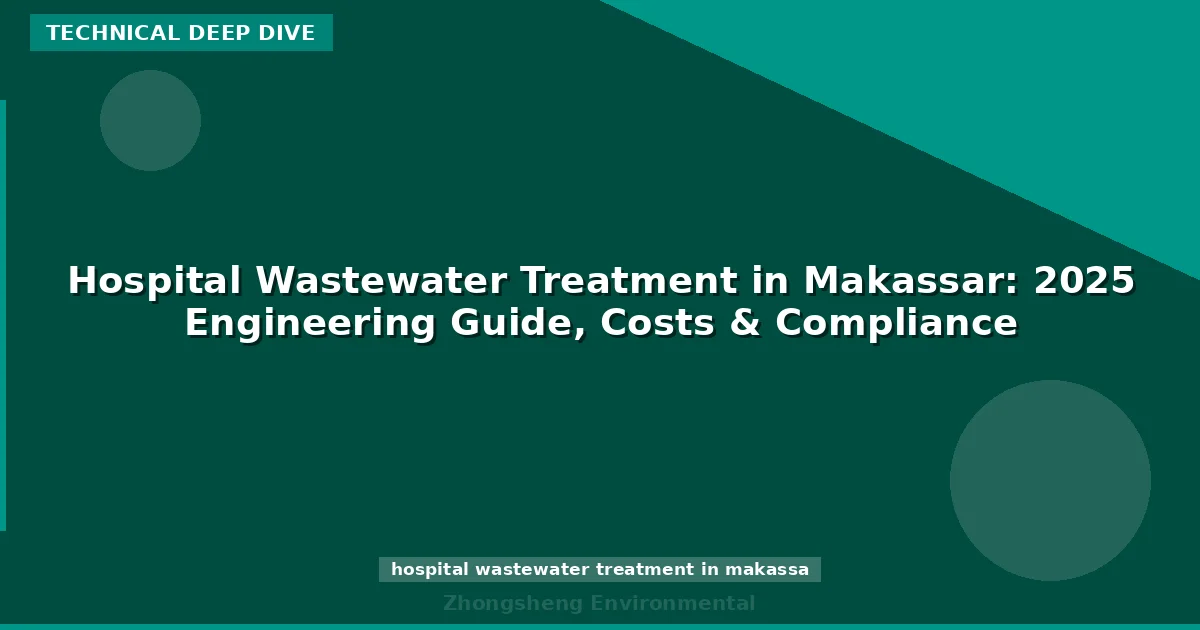 Hospital Wastewater Treatment in Makassar: 2025 Engineering Guide, Costs & Compliance